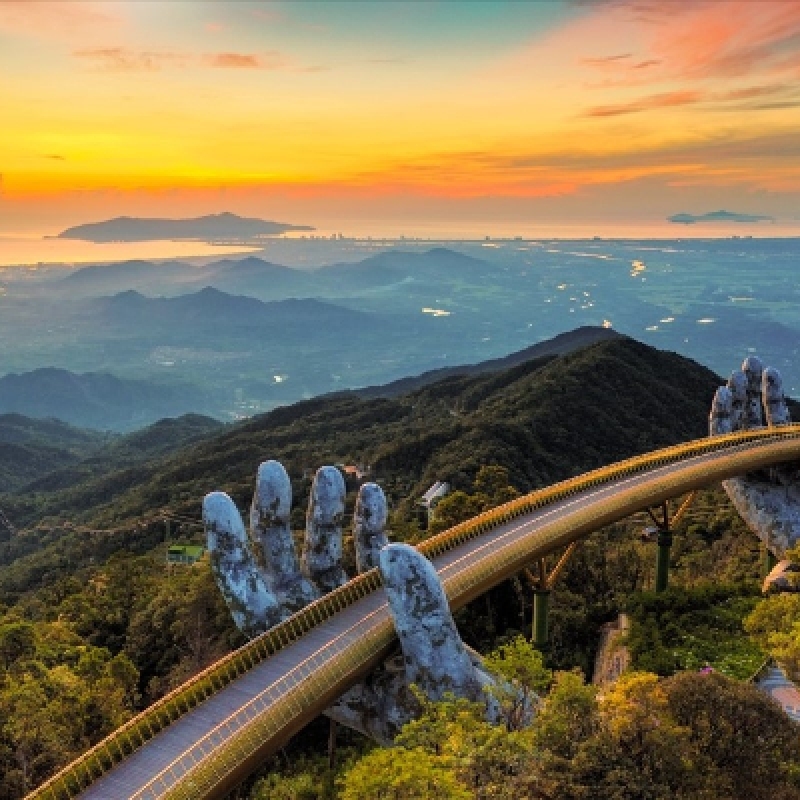 Ba Na Hills Full-Day Highlights Golden Bridge French Village Group Tour 1