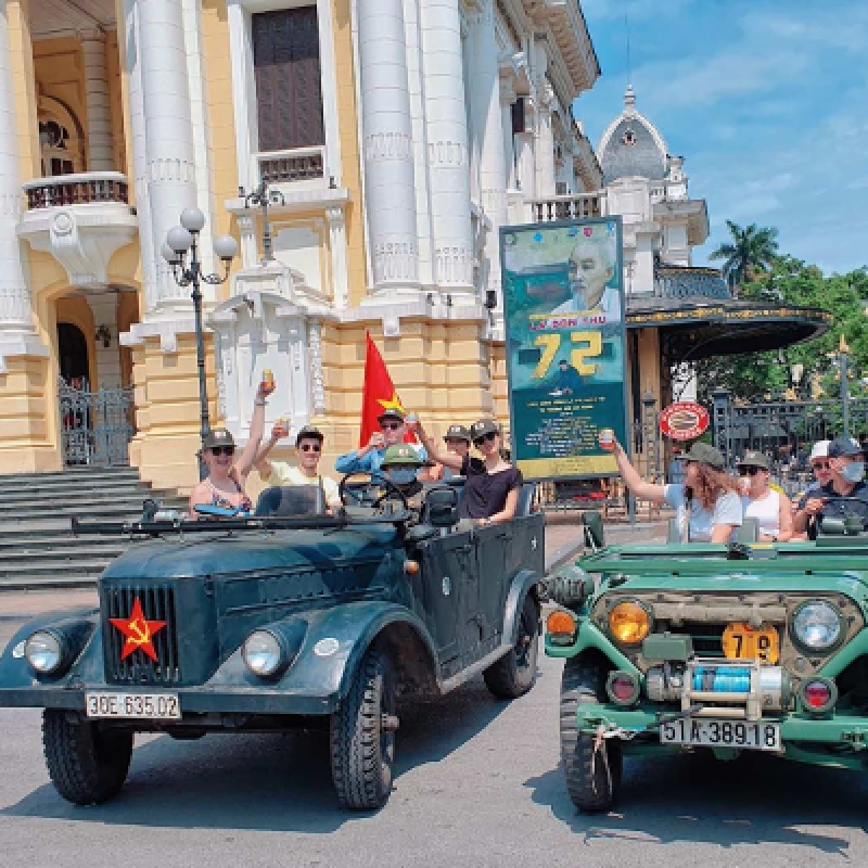Vintage Jeep Discovery Hanoi Landmarks Secret Corners Morning Tour 7