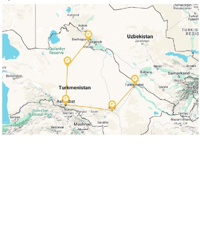 3 days 2 nights tour Turkmenistan Kunya Urgench – Darvaza – Ashgabat – Mary – Farap Border 1