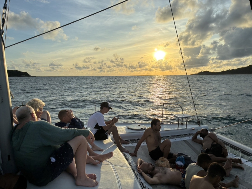 Sunset Promthep + Coral by Yacht catamaran 2