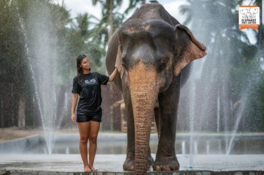 Feed and Shower with Elephant Sanctuary Samui 4