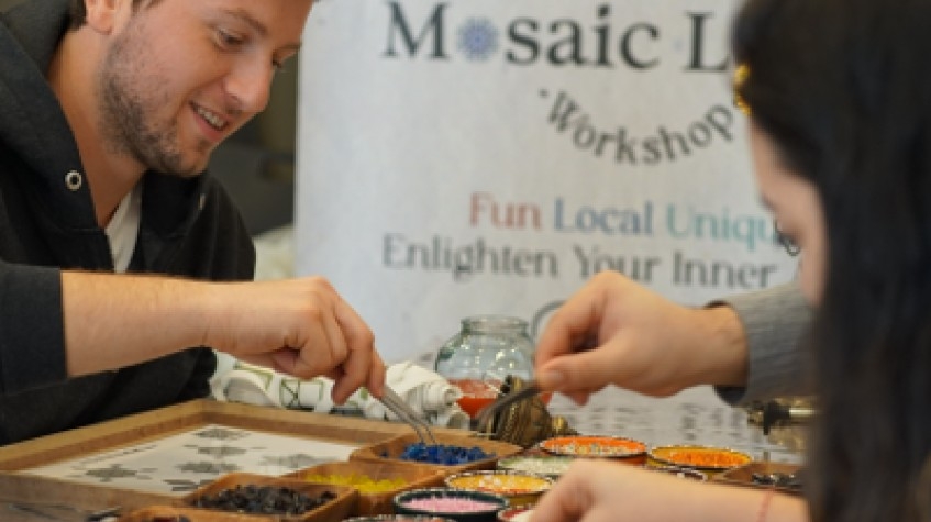 3 Hour Turkish Mosaic Lamp Workshop 1