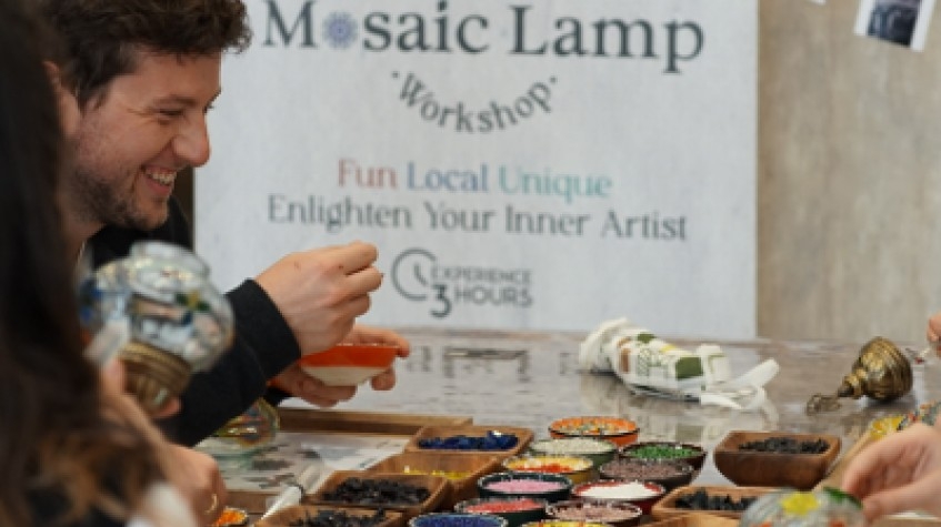 3 Hour Turkish Mosaic Lamp Workshop 5