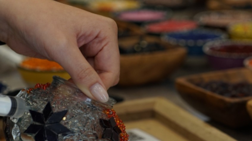 3 Hour Turkish Mosaic Lamp Workshop 6