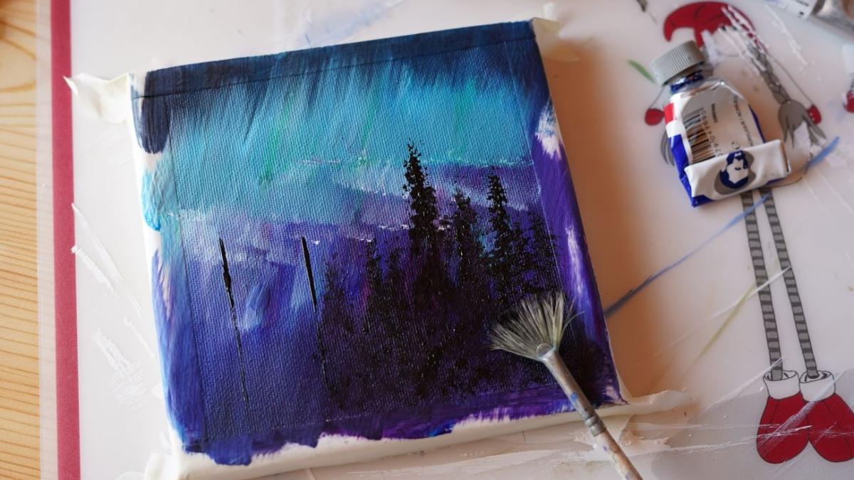 Aurora Painting Workshop in Rovaniemi – Create Your Own Northern Lights Art