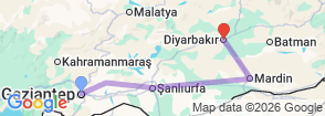 Tour route map