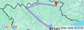 Tour route map