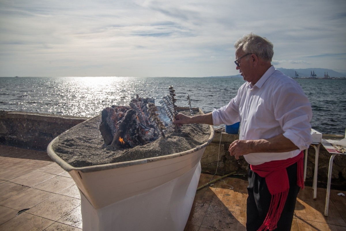 Sardines Skewers "Espetos" in Malaga Beach 1