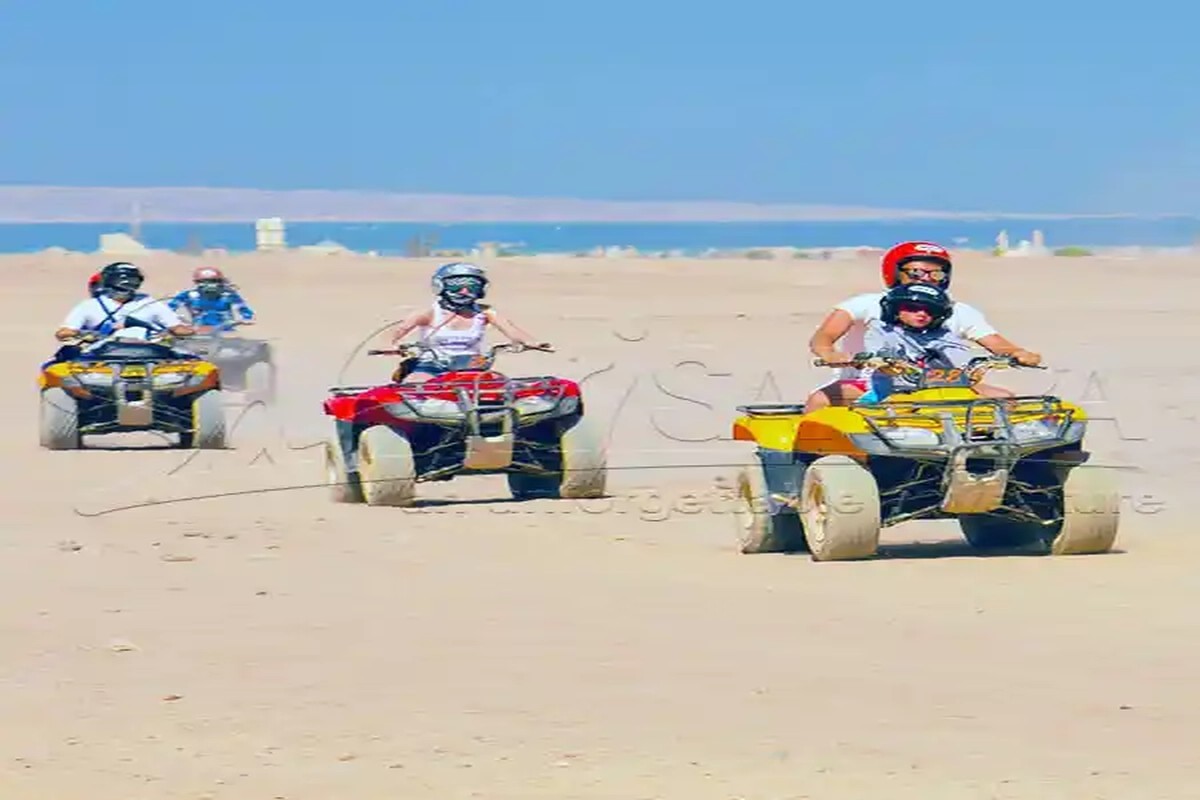 Hurghada Red Sea Desert ATV Quad Bike Safari, Camel Ride & BBQ Dinner 1