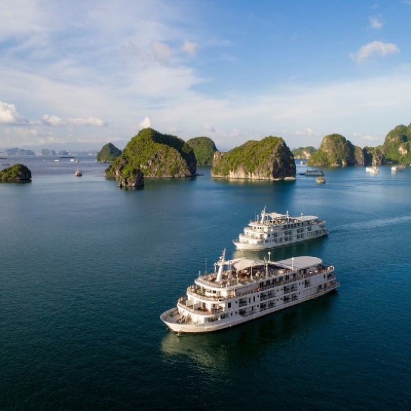 5-Star Luxury Ha Long Bay Day Cruise Sung Sot Cave Titop Island Buffet Lunch 1