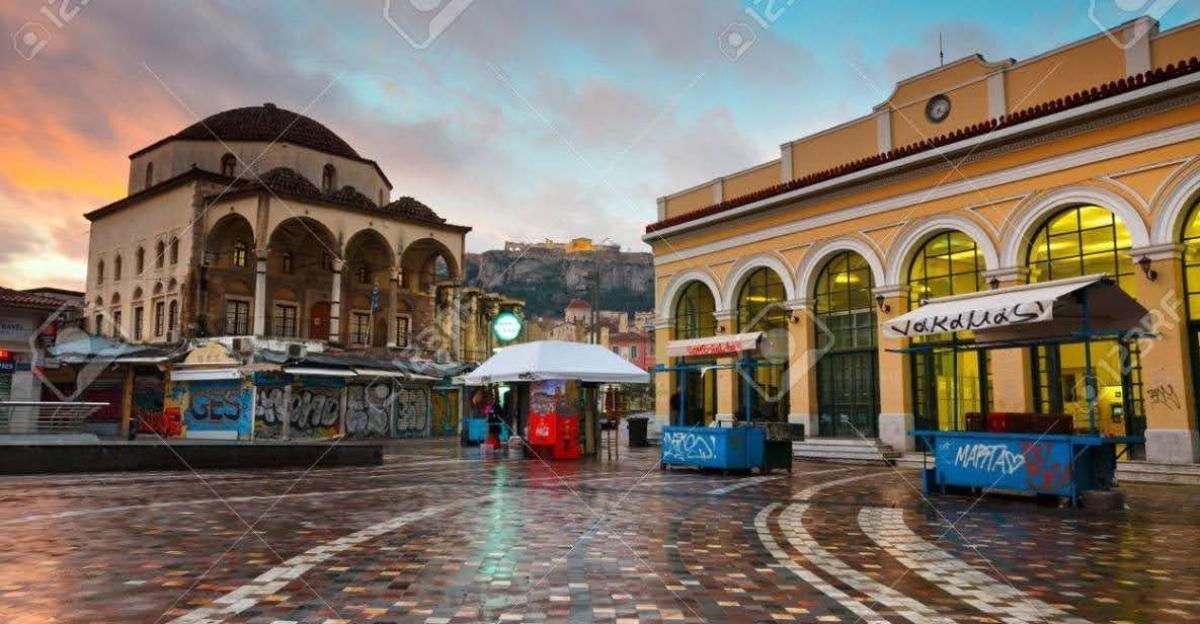 Walk in old town Monastiraki Athens Walk in old town Monastiraki Athens