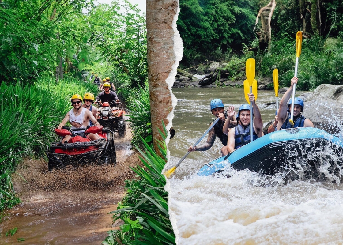 Bali ATV Quad Bike Through Tunnel, Waterfall, White Water Rafting 1