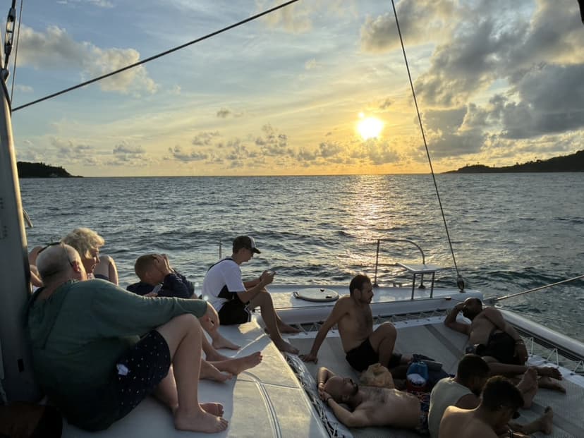 Sunset Promthep + Coral by Yacht catamaran 2