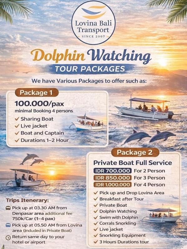 Lovina Dolphin and Snorkling Tours Lovina Dolphin and Snorkling Tours
