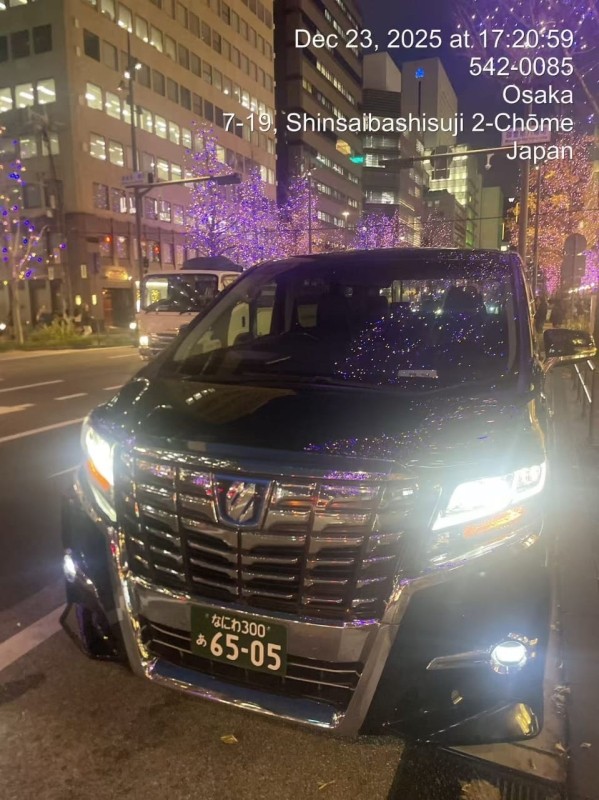 10-hour private charter in Osaka, Alphard 1