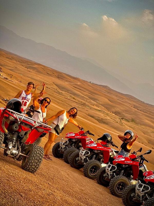 Paragliding + Quad Biking (2 Hours) + Camel Riding + Dinner Show Adventure in Agafay Desert Paragliding + Quad Biking (2 Hours) + Camel Riding + Dinner Show Adventure in Agafay Desert