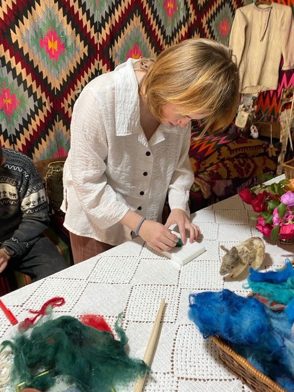 Lazarat Wool Art Workshop | Handmade Needle Felting Experience with Local Artisans 2