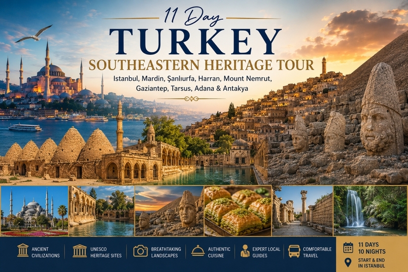 11 Day Turkey Southeastern Heritage Tour: Istanbul, Mardin, Şanlıurfa, Harran, Mount Nemrut, Gaziantep, Tarsus, Adana & Antakya 2