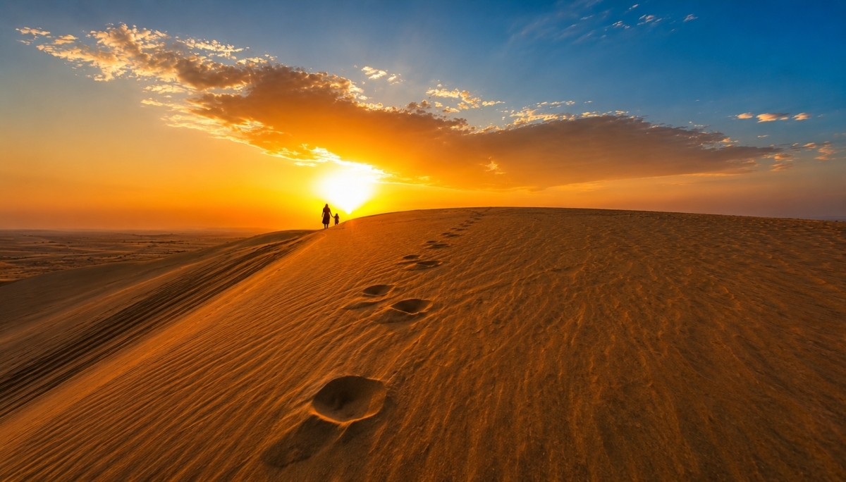 Private Sunset Desert Safari Qatar | Inland Sea, Dune Bashing & Camel Ride 1