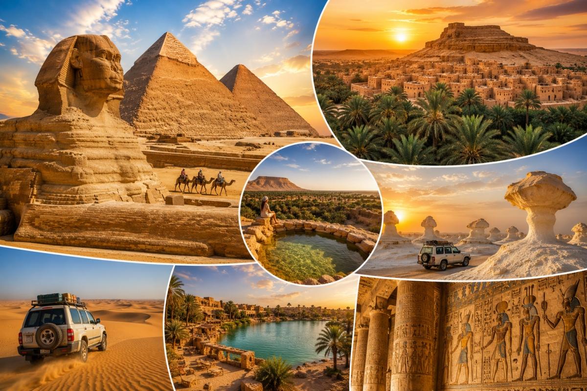 6 Days Cairo & Siwa Oasis Desert Safari Tour | Pyramids, White Desert & Ancient Egypt 6 Days Cairo & Siwa Oasis Desert Safari Tour | Pyramids, White Desert & Ancient Egypt