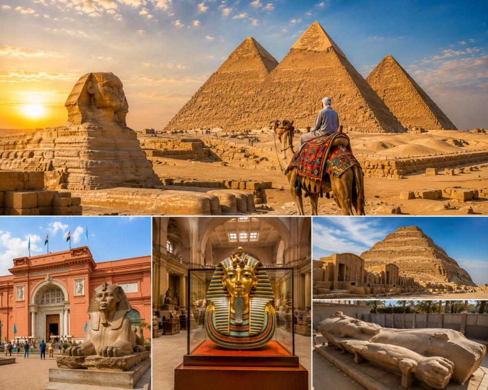 4 Days Pyramids & Old Cairo Tour | Giza, Egyptian Museum, Memphis & Saqqara 4 Days Pyramids & Old Cairo Tour | Giza, Egyptian Museum, Memphis & Saqqara