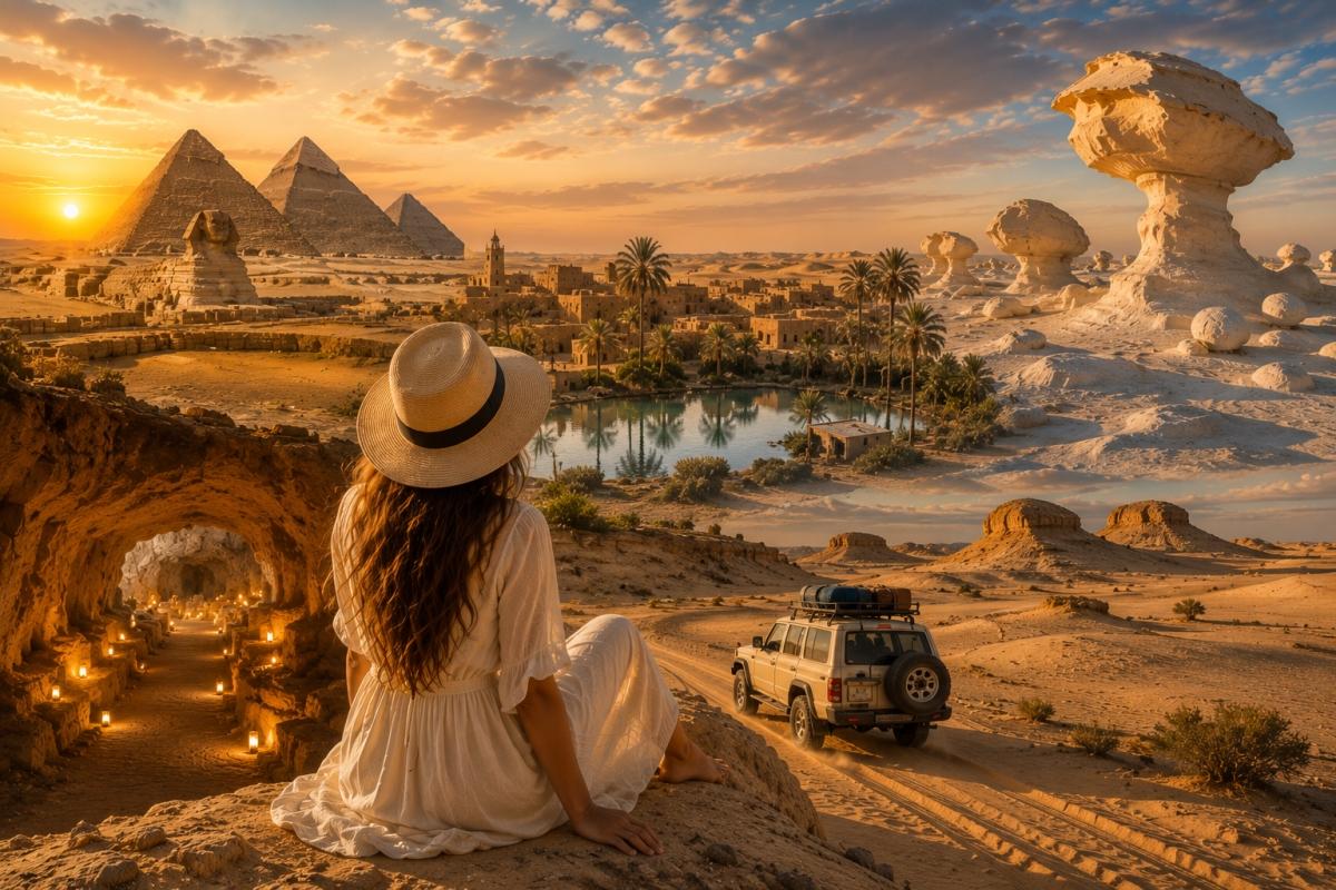 6 Days Cairo, Bahariya Oasis & Gara Cave Desert Safari | White Desert Adventure 6 Days Cairo, Bahariya Oasis & Gara Cave Desert Safari | White Desert Adventure