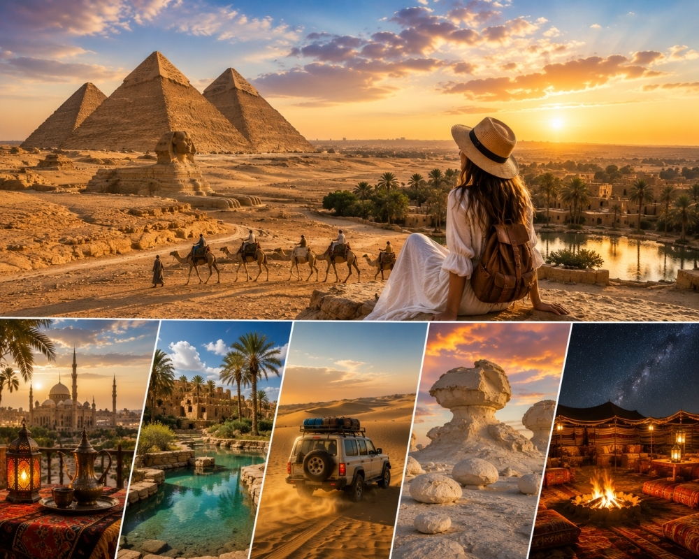 6 Days Cairo & Bahariya Oasis Desert Adventure | Pyramids, White Desert & Safari 1