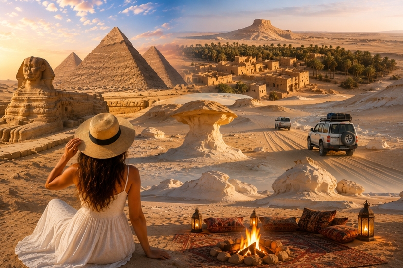 Private 6 Days Cairo & Oasis Desert Adventure | White Desert Safari & Bahariya Oasis 3