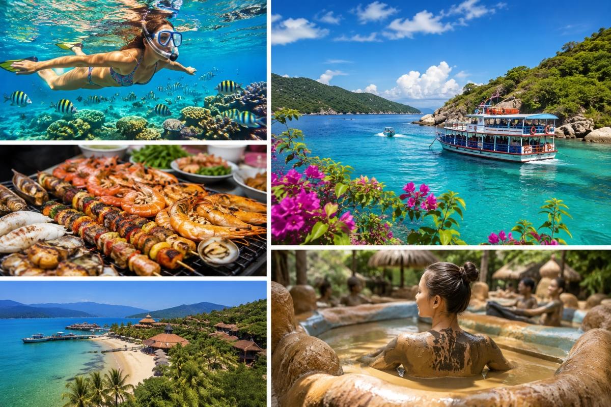 Nha Trang Deluxe Snorkeling, BBQ & Hon Tam Mud Bath Full-Day Tour Nha Trang Deluxe Snorkeling, BBQ & Hon Tam Mud Bath Full-Day Tour