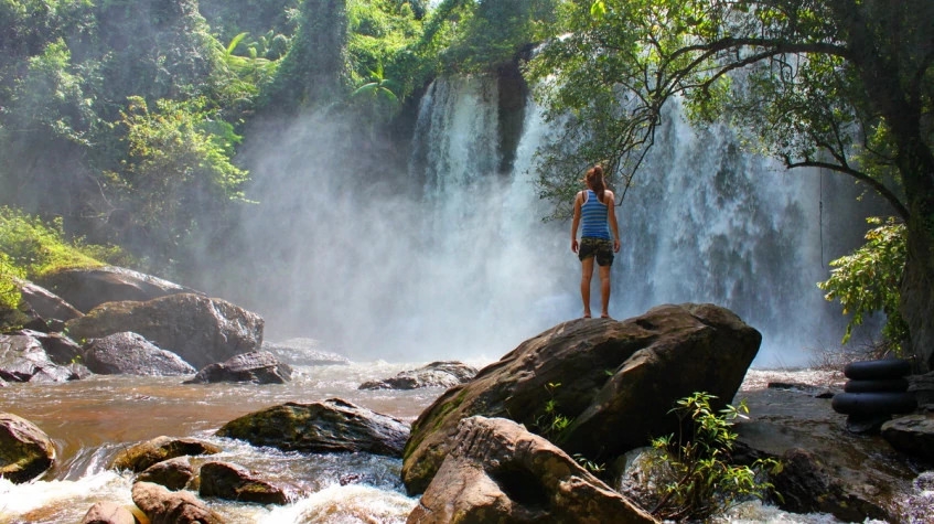 Phnom Kulen, 1000 Linga River and Waterfall 1