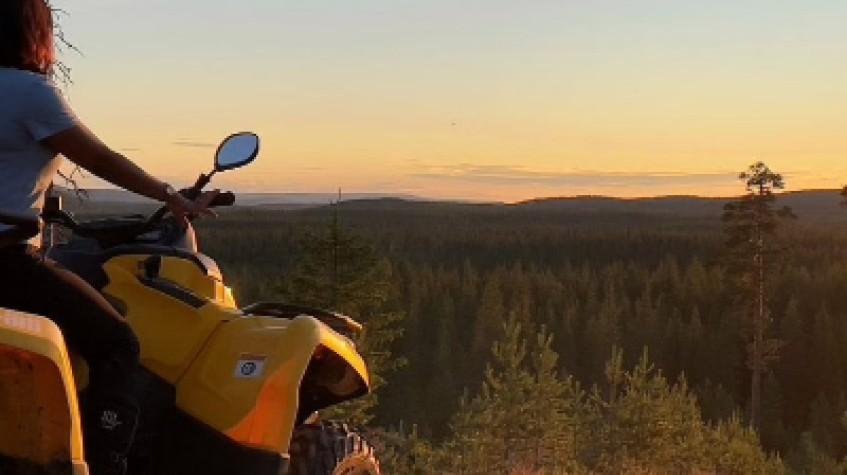 Midnight Sun, ATV Ride During the Golden Hour Midnight Sun, ATV Ride During the Golden Hour
