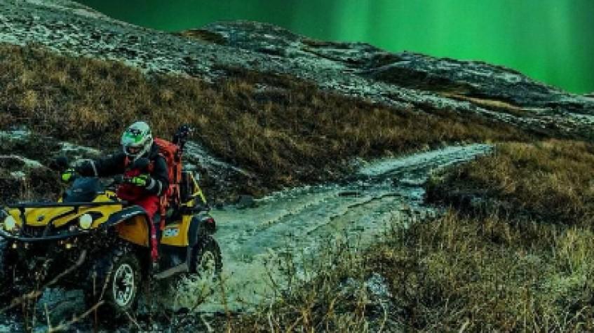 Delightful Quad Bike Ride with Northern Lights Delightful Quad Bike Ride with Northern Lights
