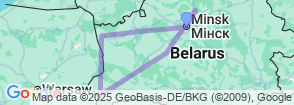 Tour route map