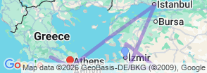 Tour route map