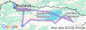 Tour route map