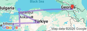 Tour route map