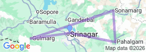 Tour route map