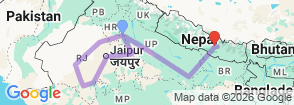 Tour route map