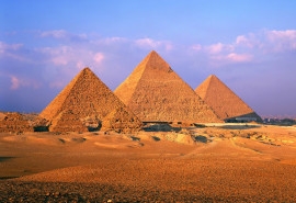 Giza Pyramids; Cheops, Chephren and Mykerions