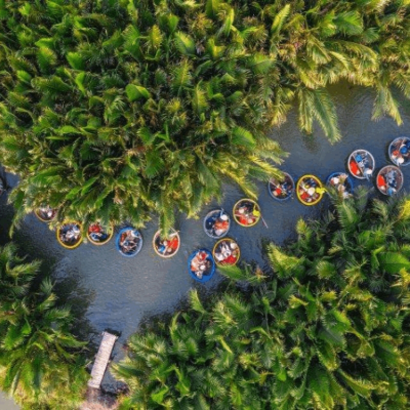 Morning Hoi An Eco Tour Basket Boat Racing Fishing in Cam Thanh Forest 5