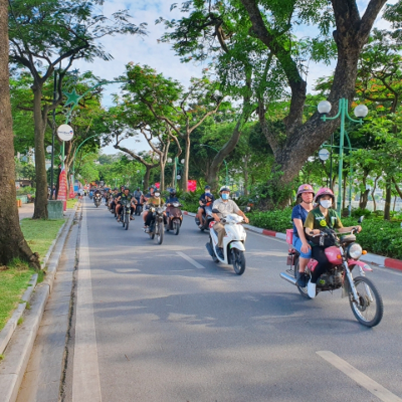 Hanoi Essential Sights Secrets Vintage Motorcycle Discovery Morning Tour 1