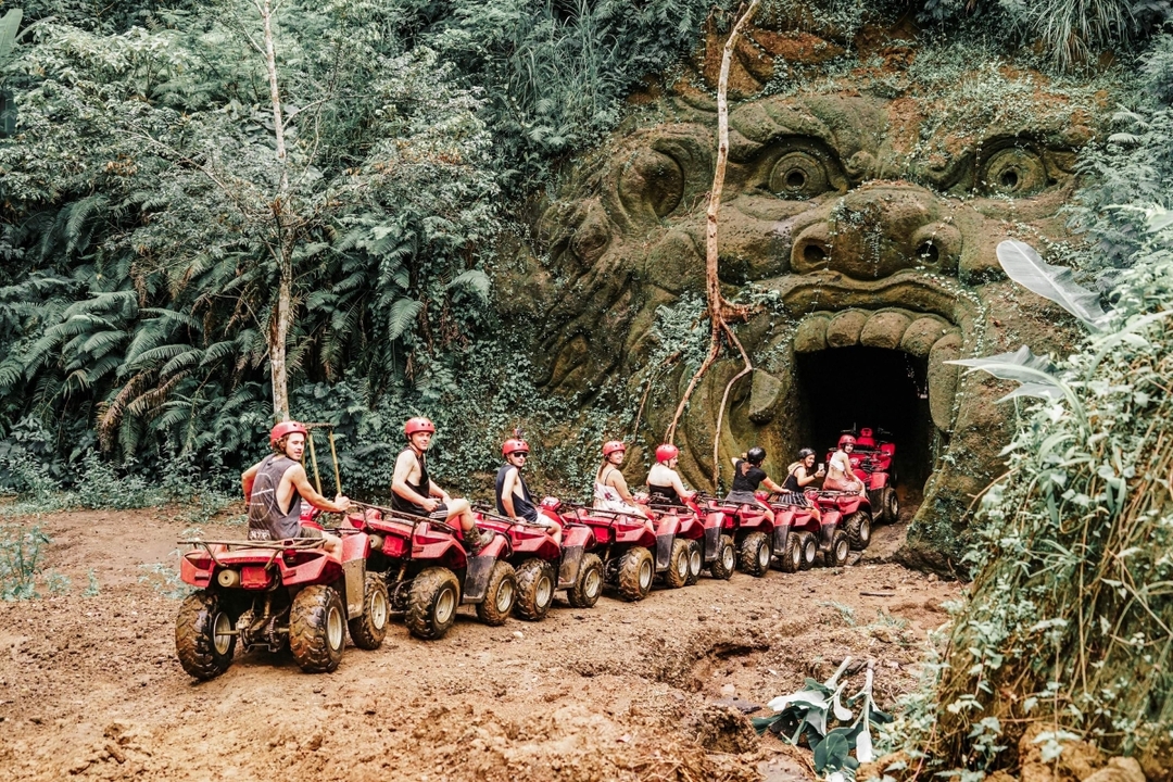 Bali ATV Quad Bike Through Tunnel, Waterfall, White Water Rafting 3