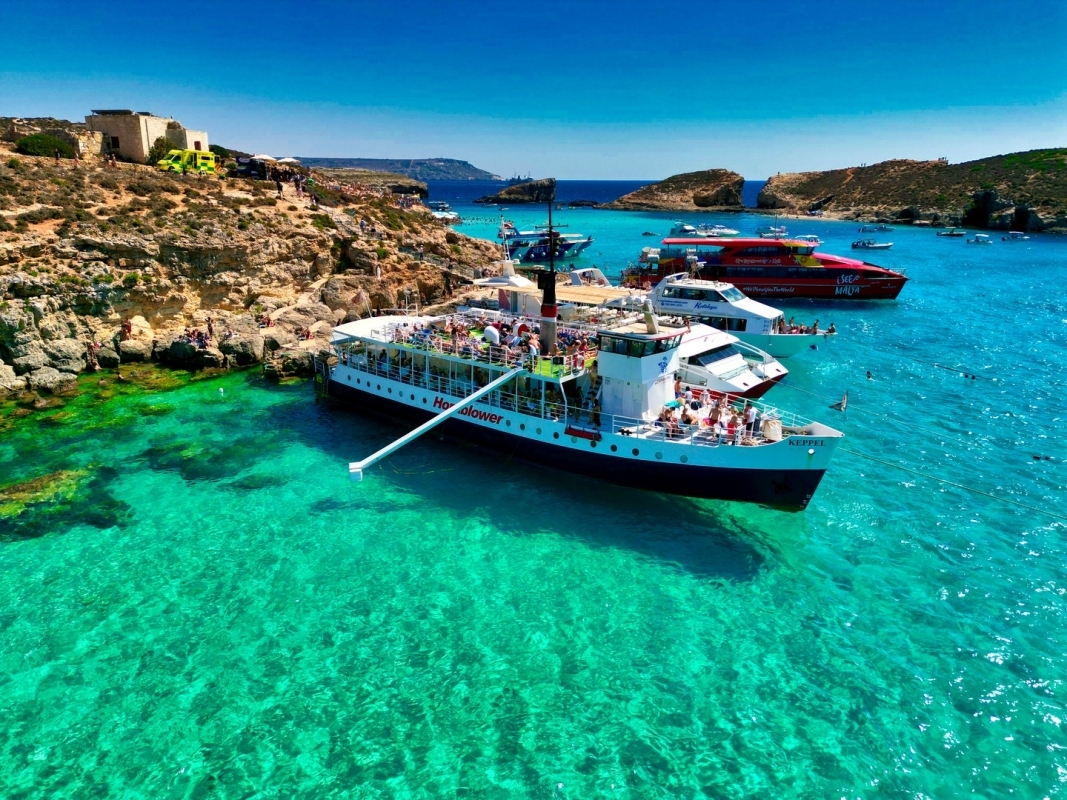 Comino, Blue Lagoon Boat Tour Malta: Sea Caves, Swim, Snorkel & WaterSlide Cruise 7